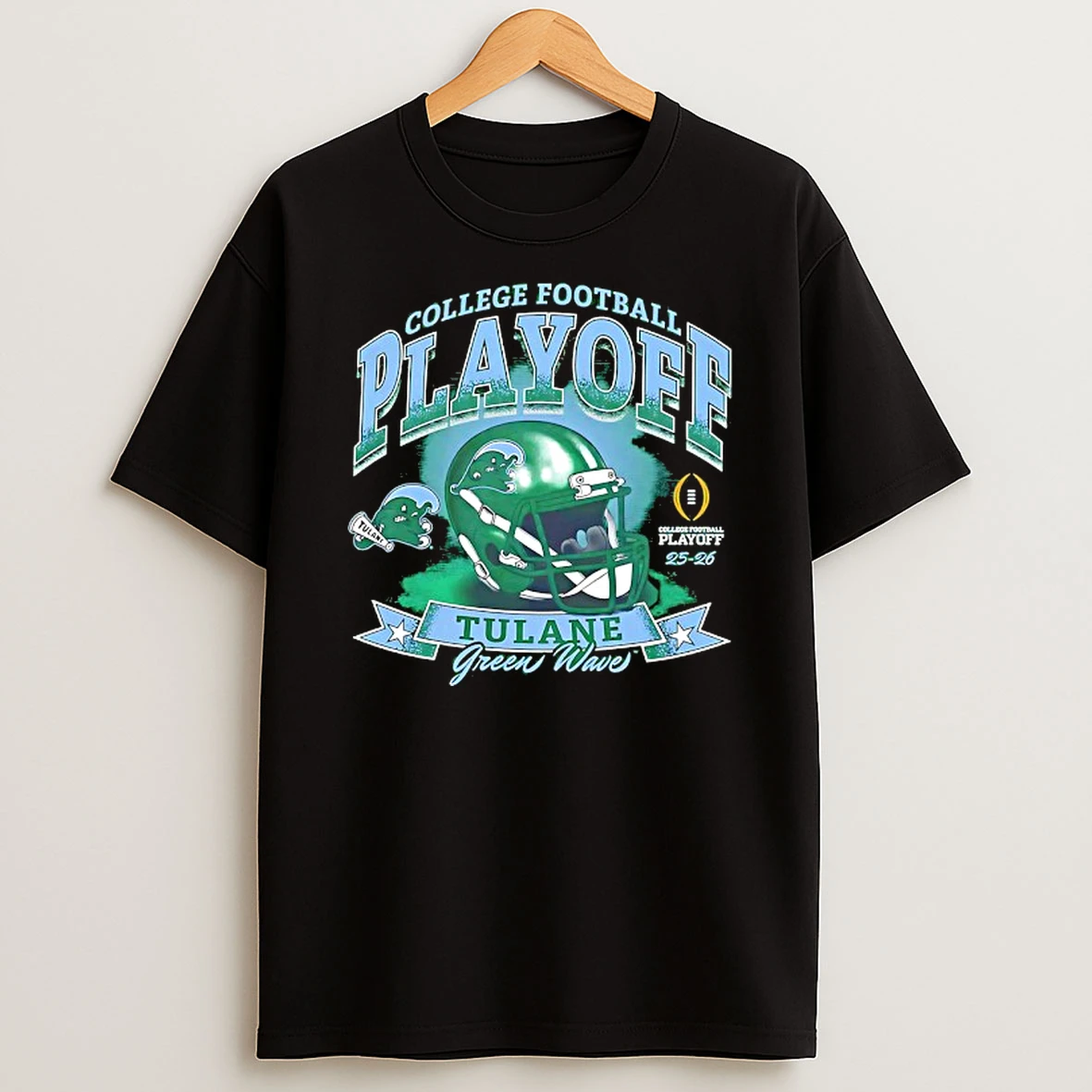College Football Playoff 2025 2026 Tulane Green Wave Helmet T Shirt
