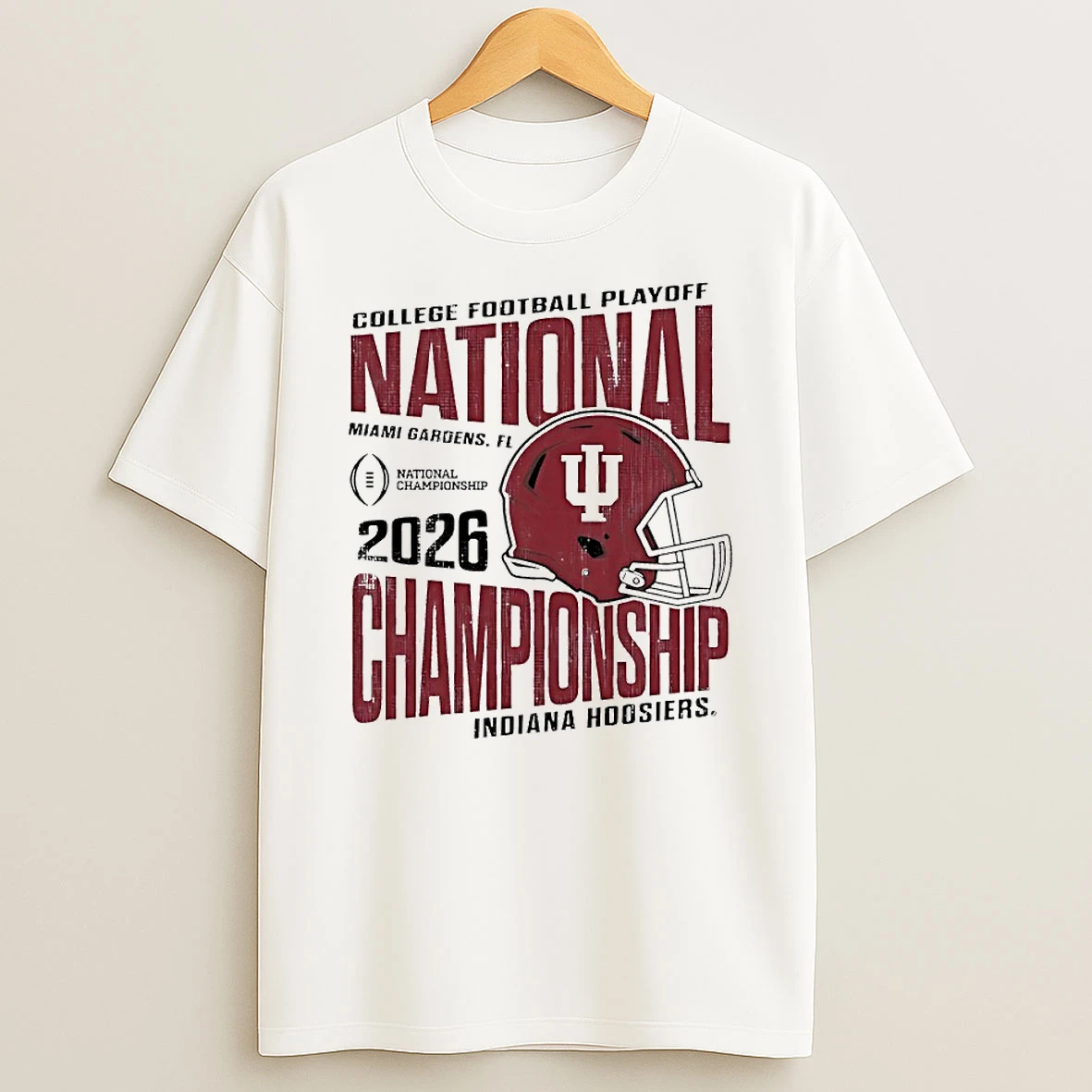 College Football Playoff Championship Indiana Hoosiers 2026 Helmet Vintage Circle T Shirt