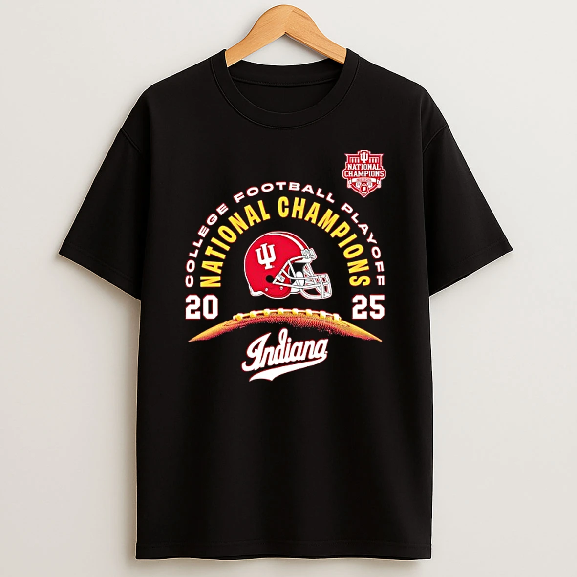 College Football Playoff National Champions 2025 Indiana Hoosiers Team Helmet Logo T Shirt