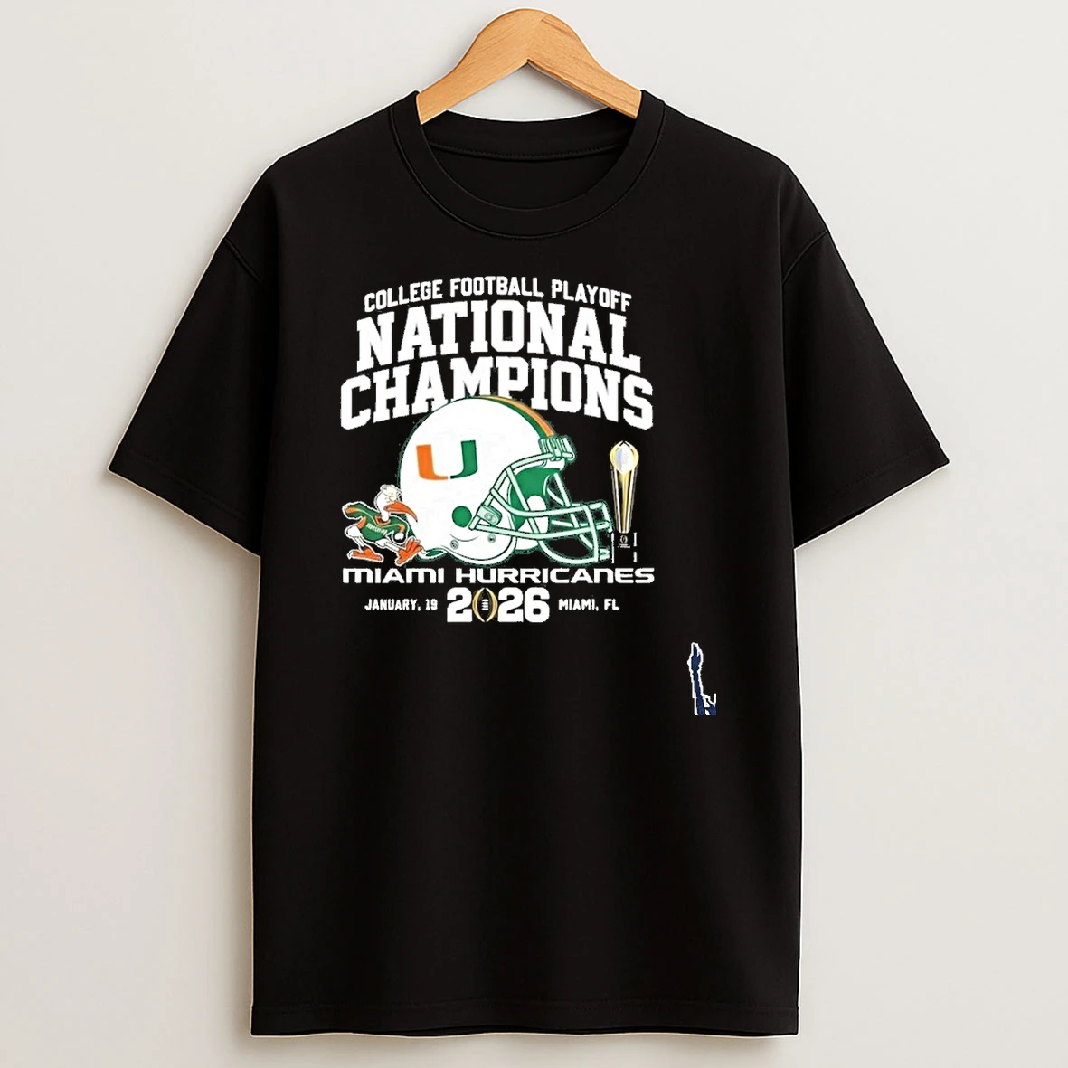College Football Playoff National Champions Miami Hurricanes Helmet T Shirt