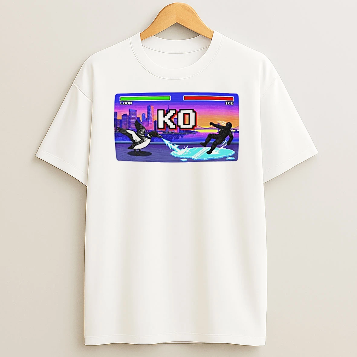 Common Loon Vs Ice Minnesota Anti Ice T Shirt