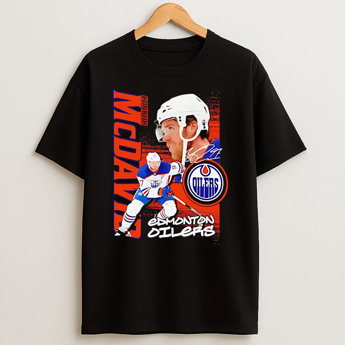 Connor Mcdavid Edmonton Oilers Signature Graphic T Shirt