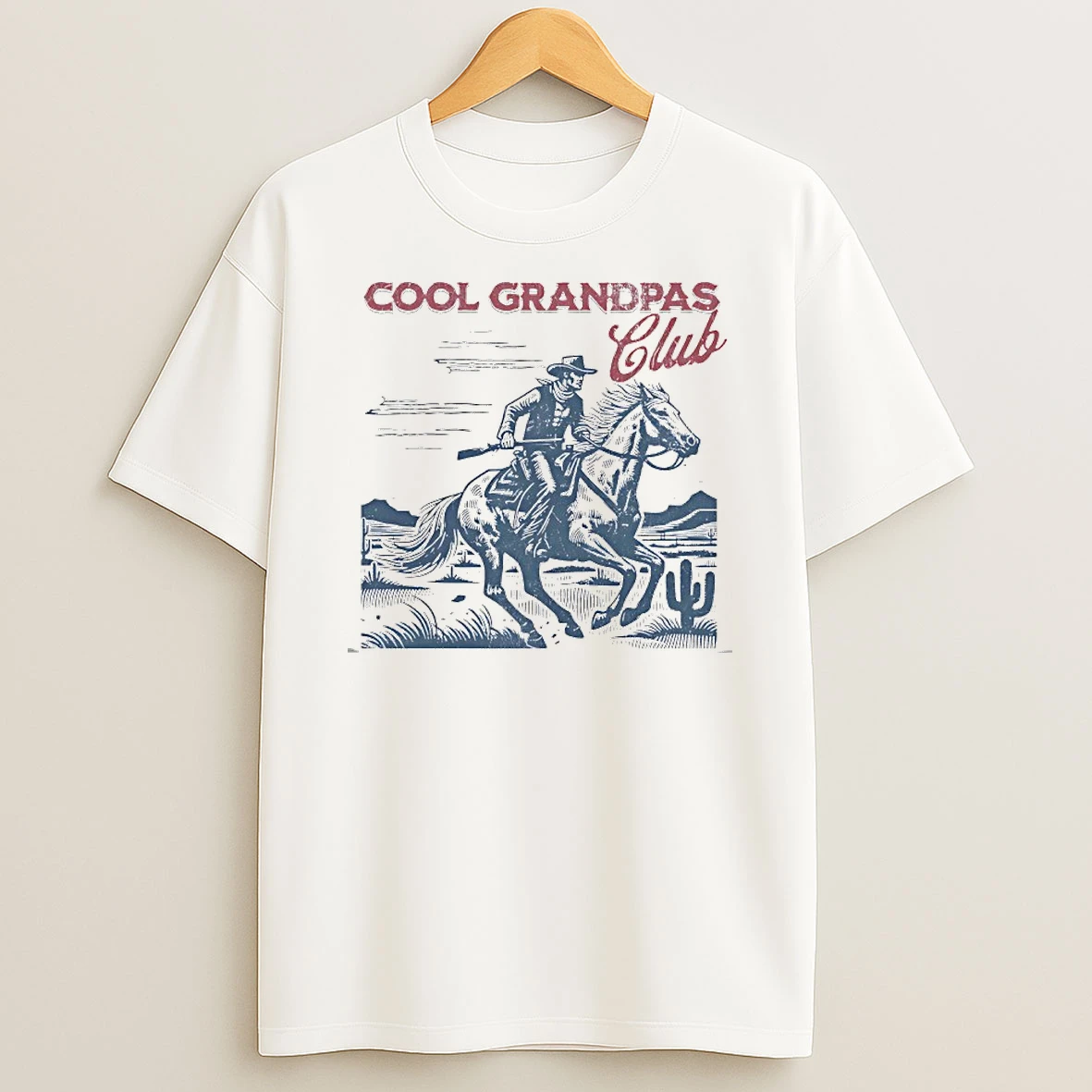 Cool Grandpas Club Retro Cowboy T Shirt