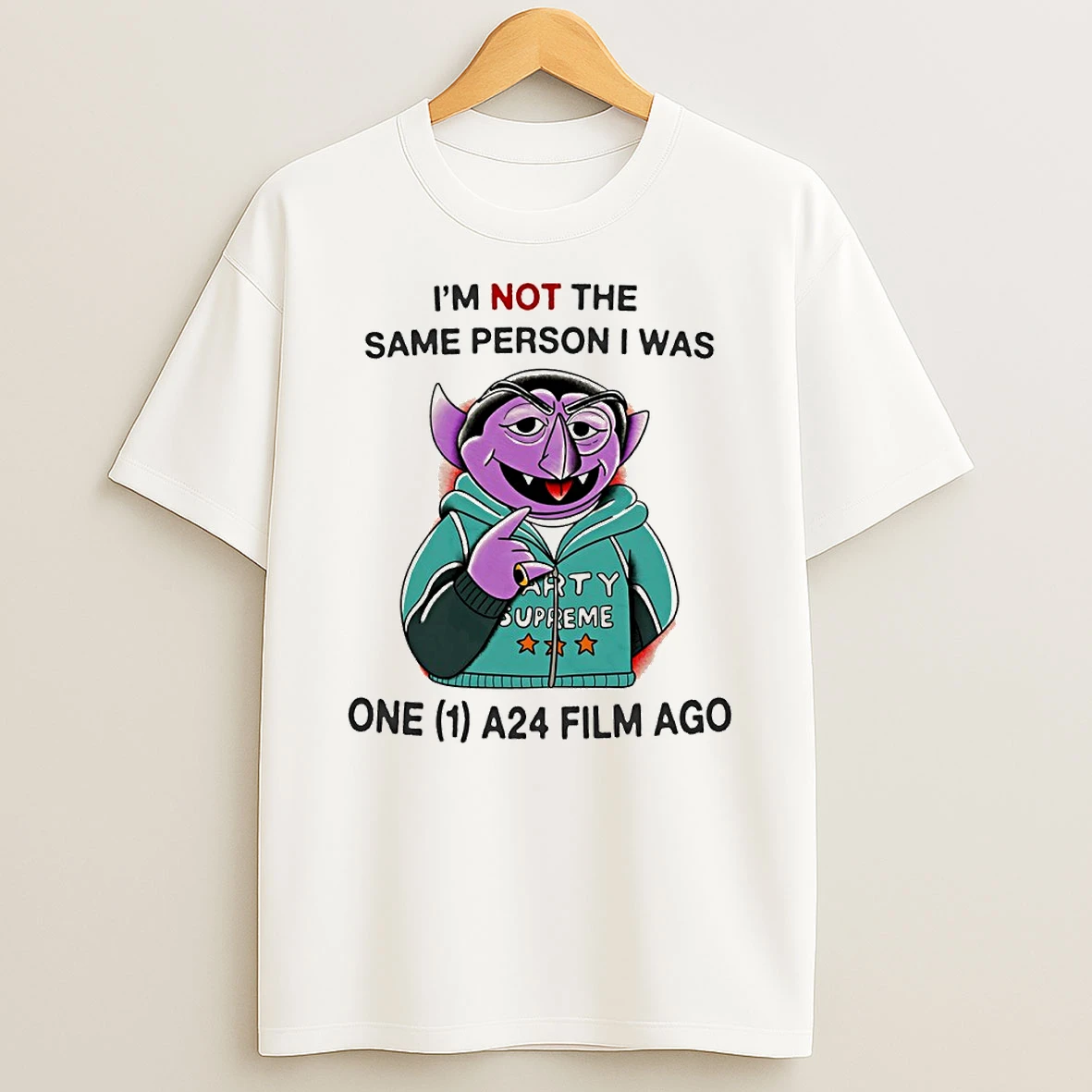 Count Von Count Im Not The Same Person I Was One A24 Film Ago Circle T Shirt