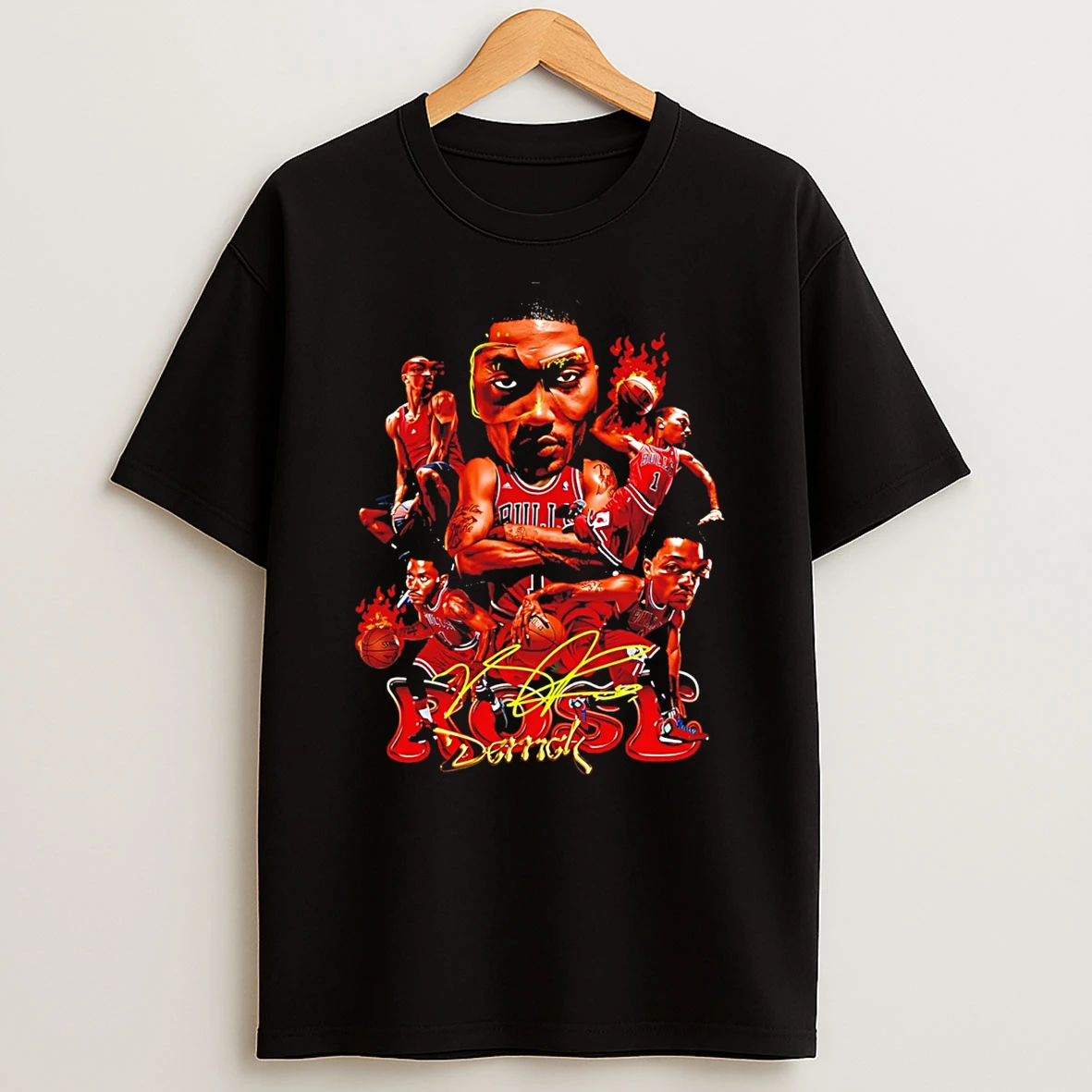 Crazy Head Derrick Rose Chicago Bulls Graphic T Shirt
