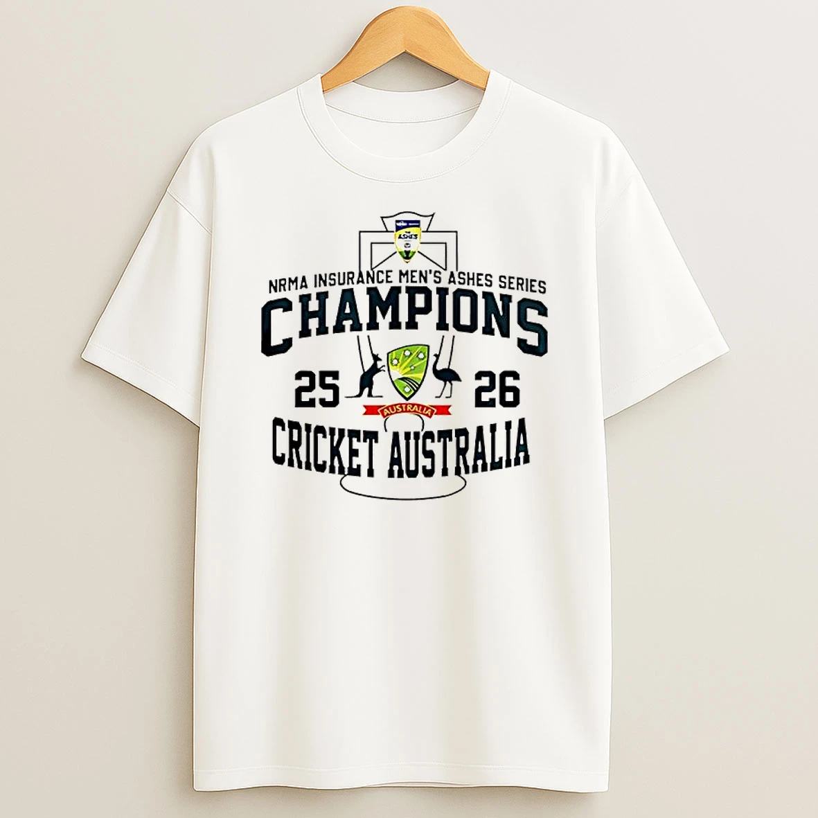 Cricket Australian 25 26 Nrma Insurance Mens Ashes Series Champions T Shirt