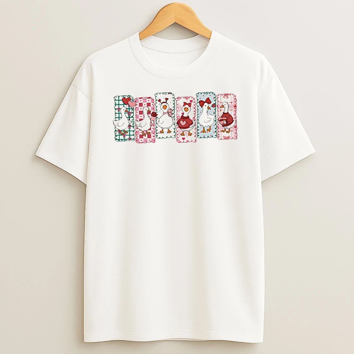 Cute Valentine Goose Coquette Valentines Day T Shirt