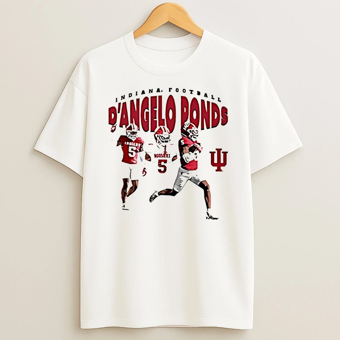 Dangelo Ponds Indiana Hoosiers Football Graphic Circle T Shirt