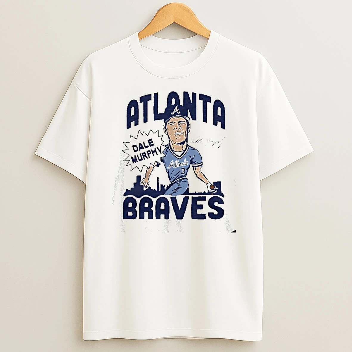 Dale Murphy Swing Atlanta Braves Superstar Caricature Signature T Shirt
