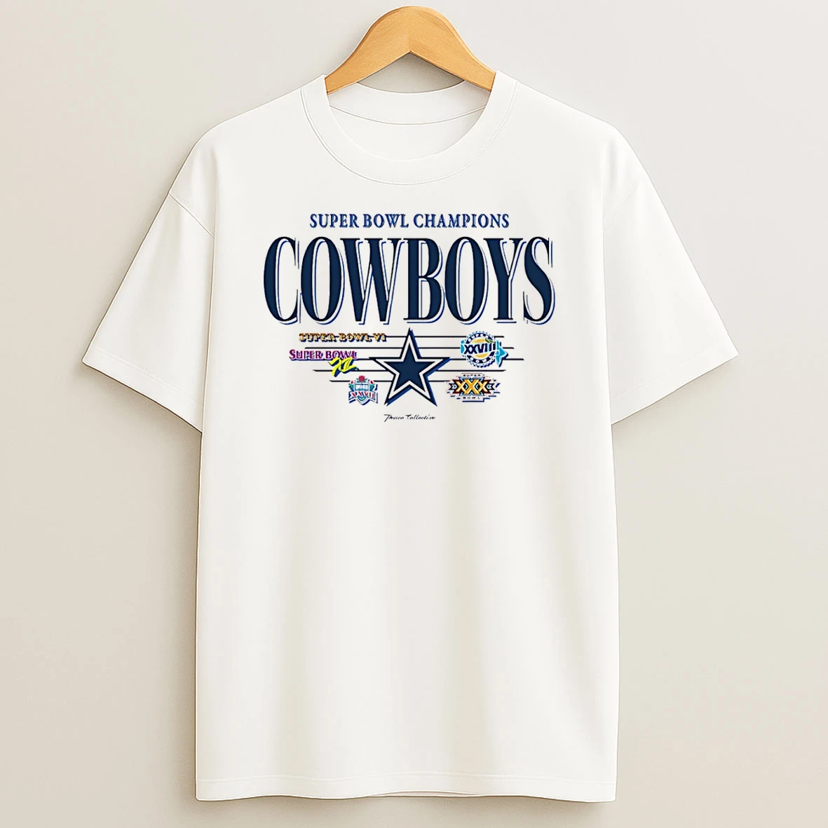 Dallas Cowboys Super Bowl Champions Vi Xl Xxvii Xxviii Xxx Vintage T Shirt