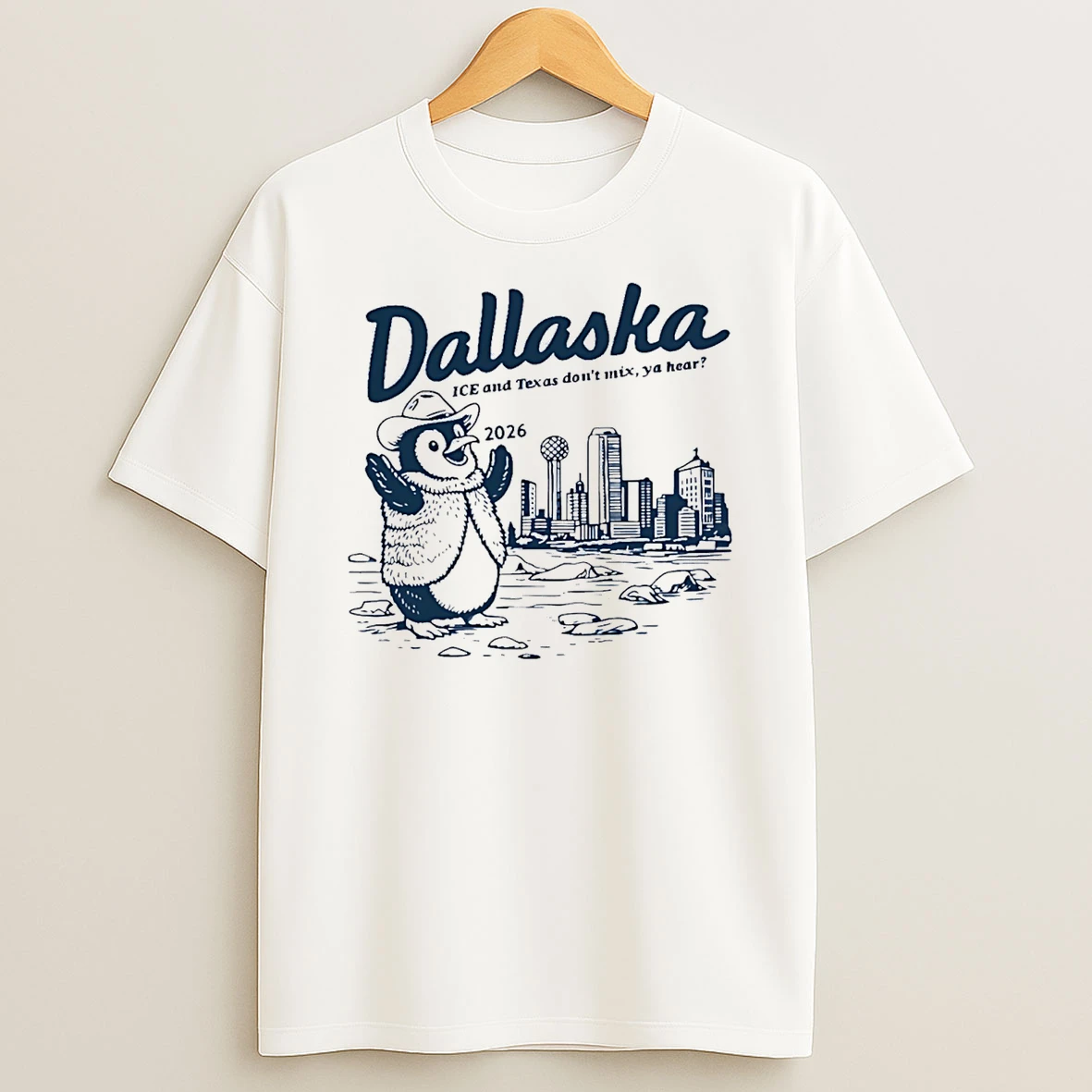 Dallaska Ice And Texas Dont Mix Ya Hear T Shirt