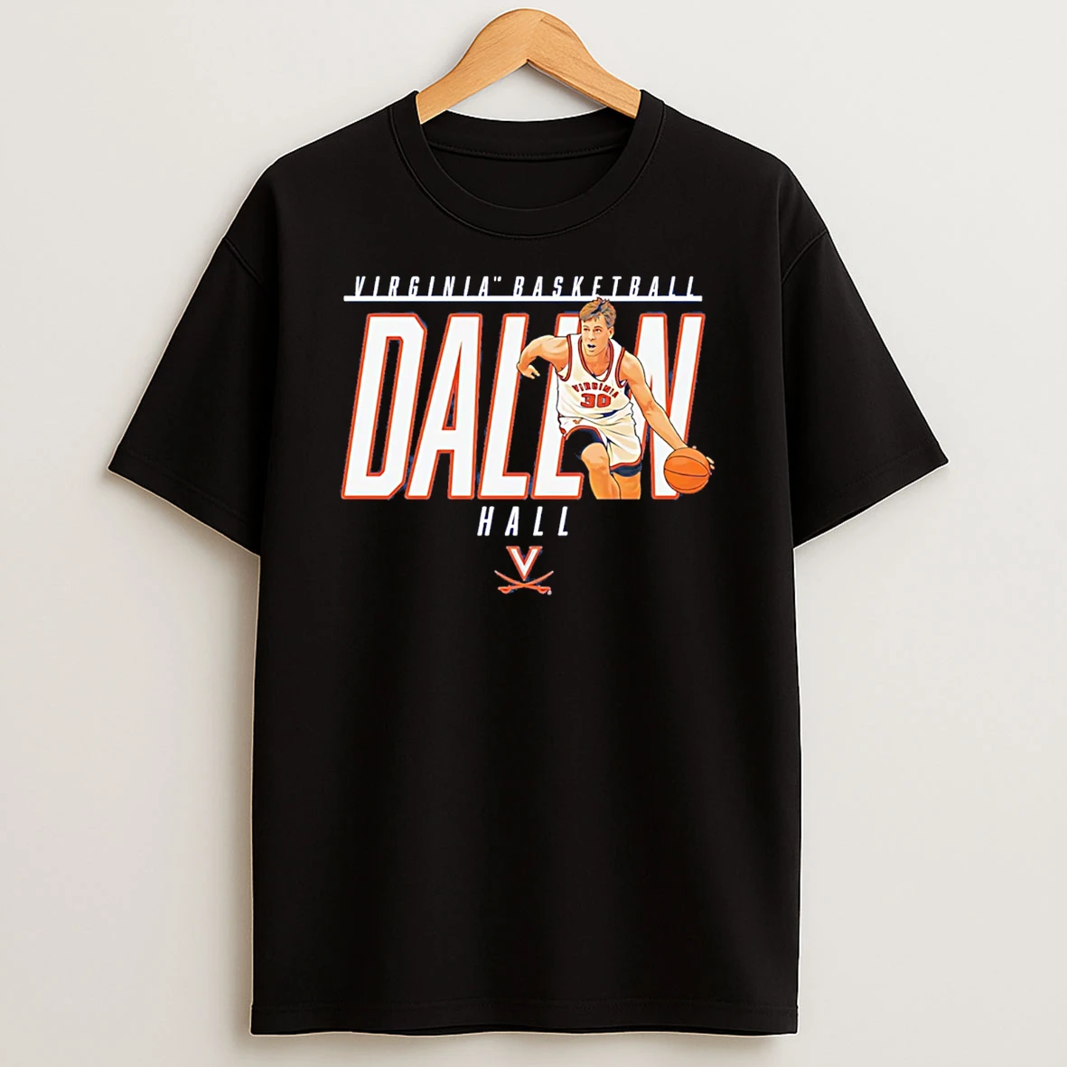 Dallin Hall Virginia Cavaliers Illustrated T Shirt