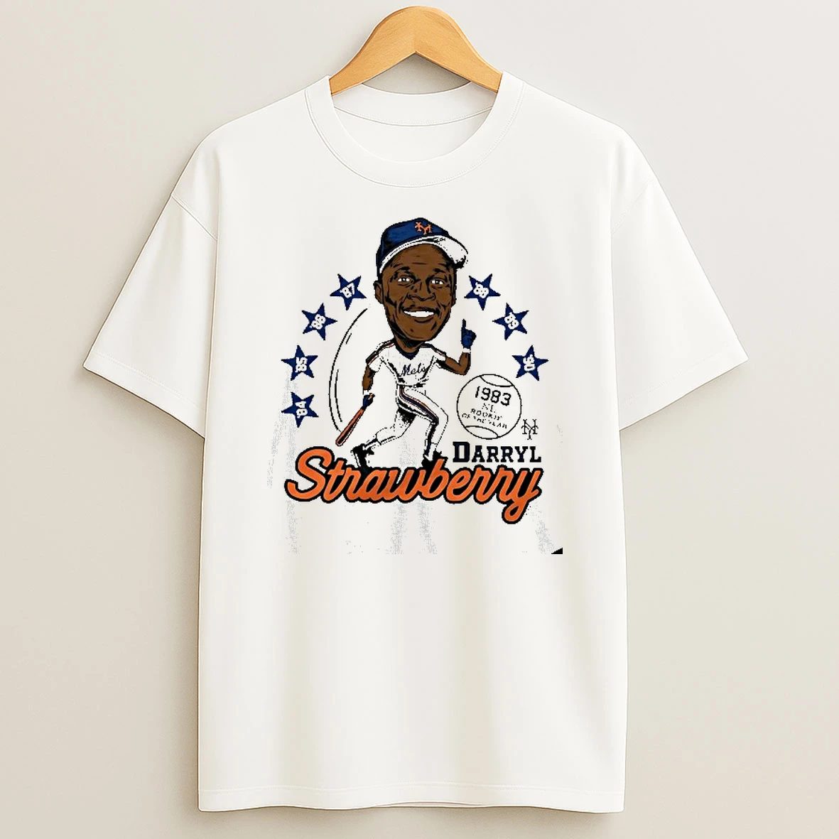 Darryl Strawberry New York Mets Superstar Caricature T Shirt