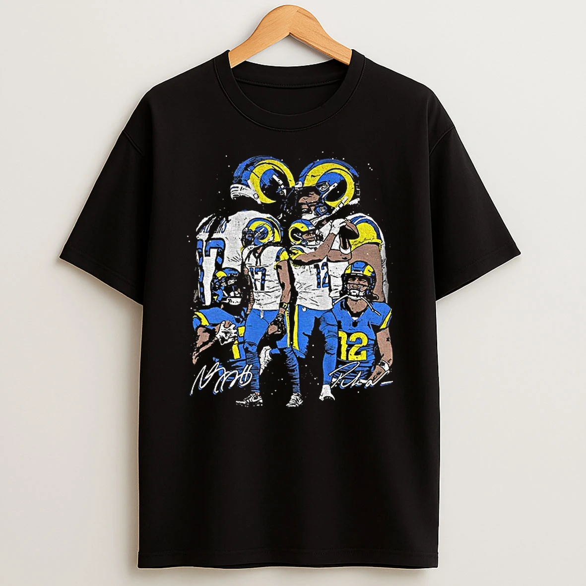 Davante Adams And Puka Nacua Los Angeles Rams Football Nfl Signatures T Shirt