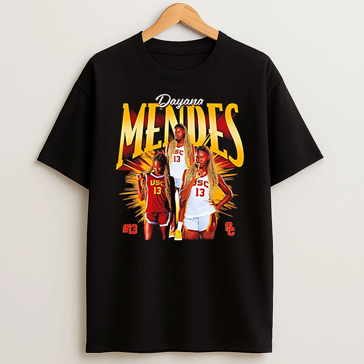 Dayana Mendes Usc Womens Basketball Ncaa Player Collage T Shirt