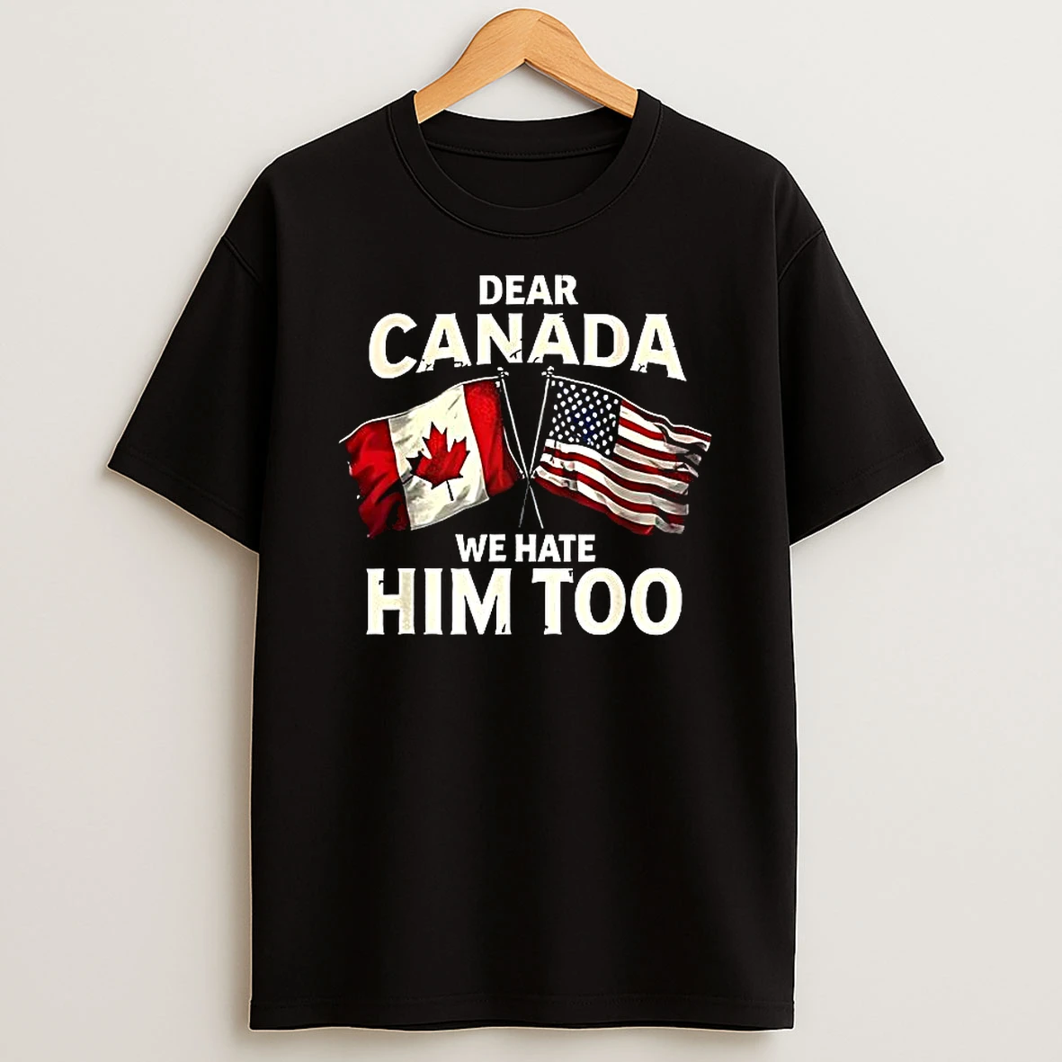 Dear Canada We Hate Him Too Flag T Shirt
