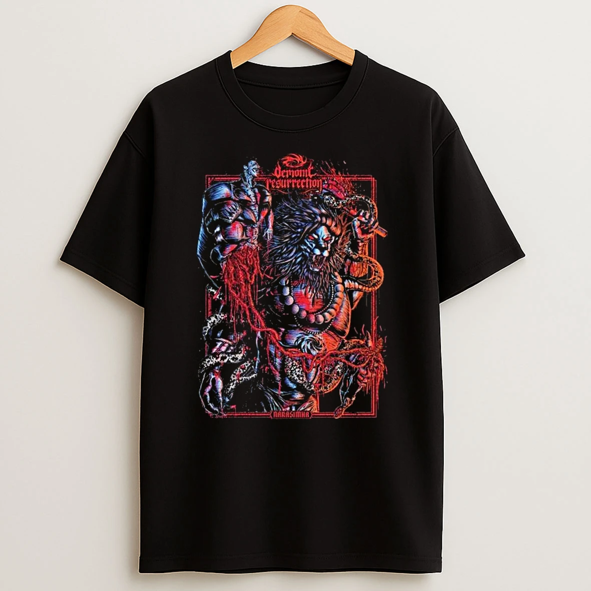 Demonic Resurrection Narasimha The Man Lion T Shirt