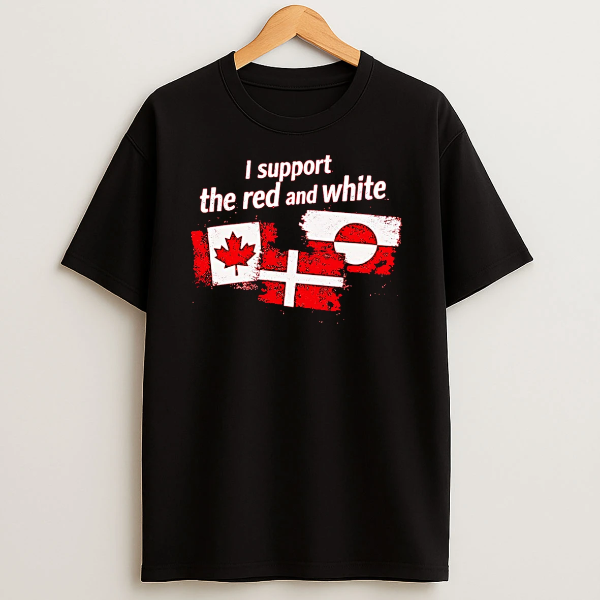 Denmark Greenland Flag I Support The Red And T Shirt