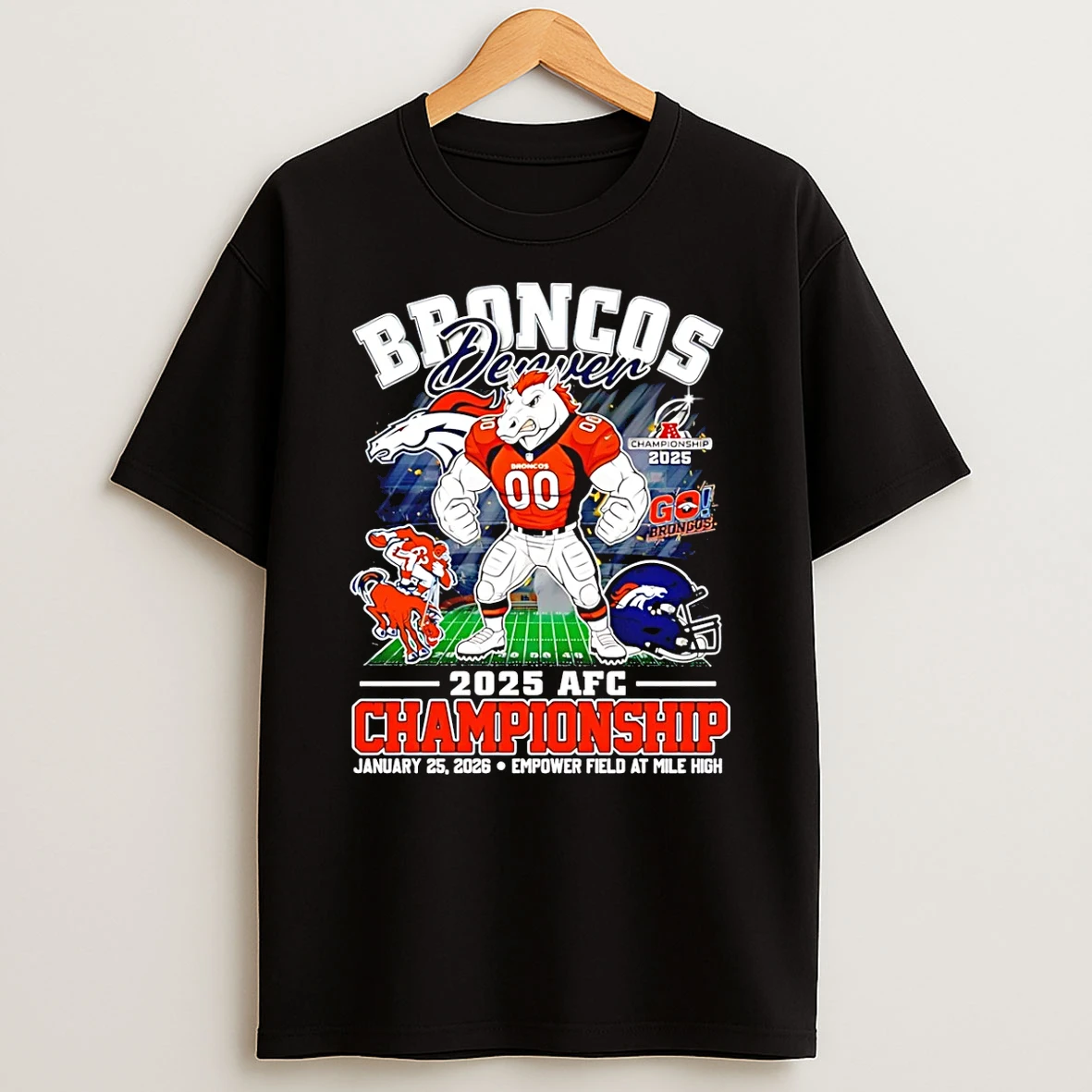 Denver Broncos 2026 Afc Division Championships Mascot T Shirt