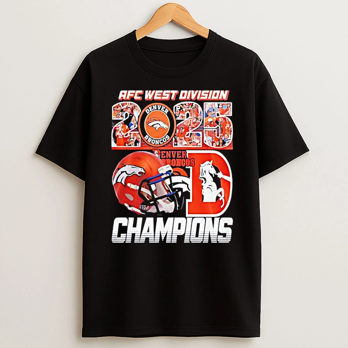 Denver Broncos Afc West Division 2025 Champions T Shirt