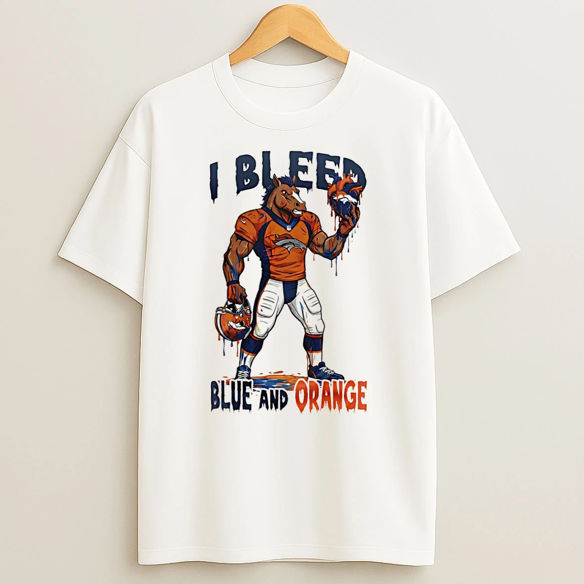 Denver Broncos Built On Loyalty Blue And Orange T Shirt