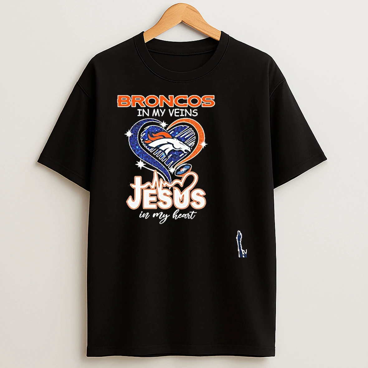 Denver Broncos In My Veins Jesus In My Heart 2026 Playoffs T Shirt