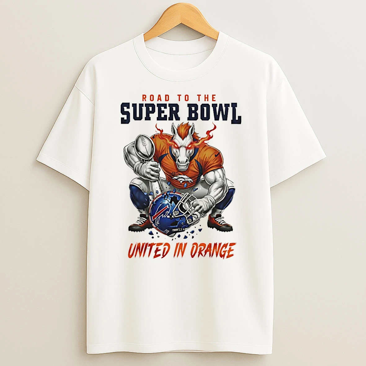 Denver Broncos Road To Super Bowl Lx United In Orange T Shirt