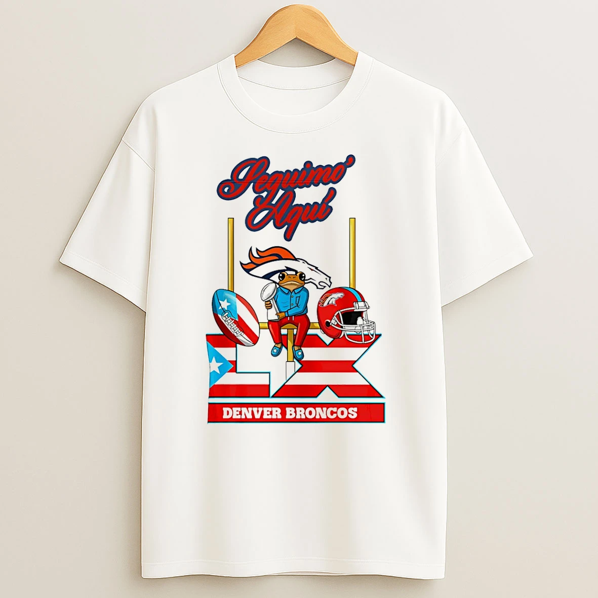 Denver Broncos Seguimo Aqui Bad Bunny Super Bowl 2026 T Shirt