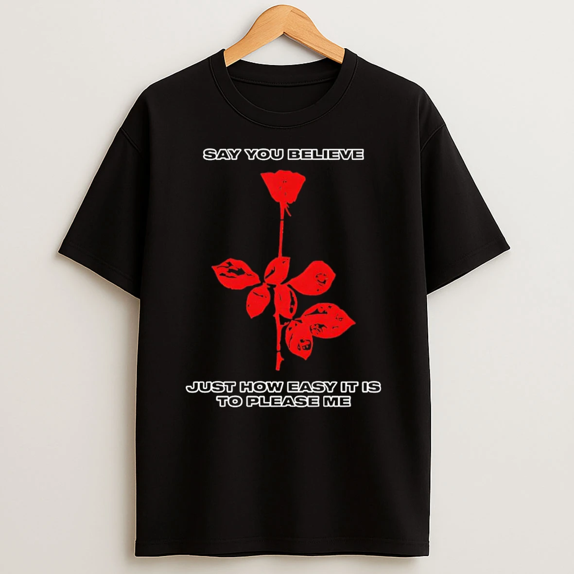 Depeche Mode Rose Say You Believe Just How Easy It Is To Please Me Vintage T Shirt
