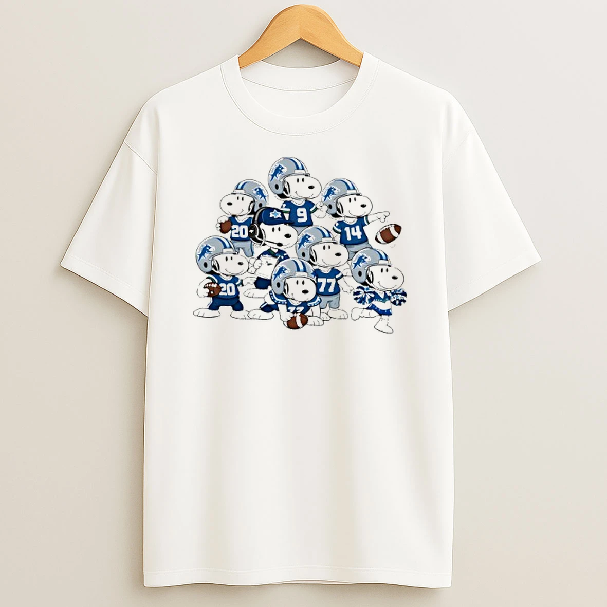 Detroit Lions Football Snoopy Cartoon T Shirt