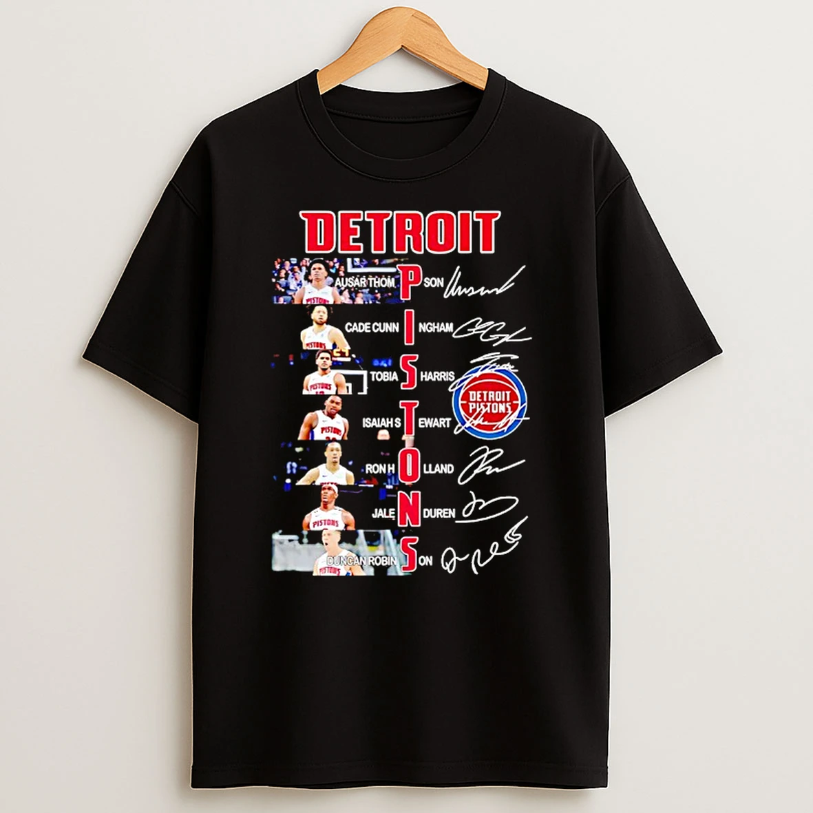 Detroit Pistons Name Of Legends Signatures T Shirt