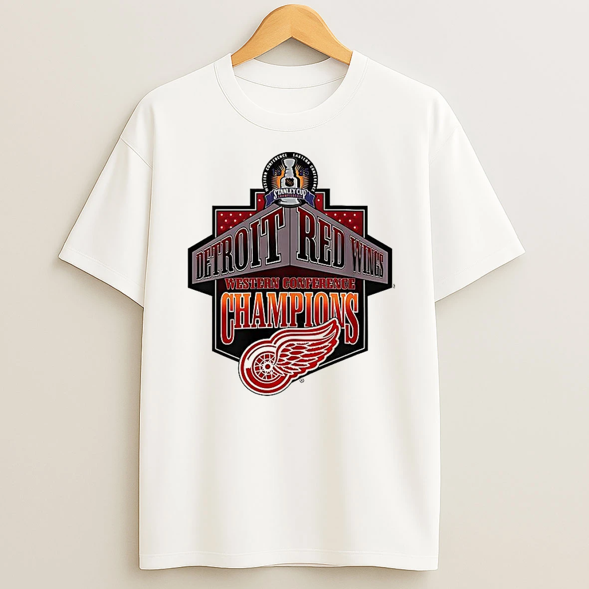 Detroit Red Wings Nhl Western Conference Champions 1995 Vintage T Shirt
