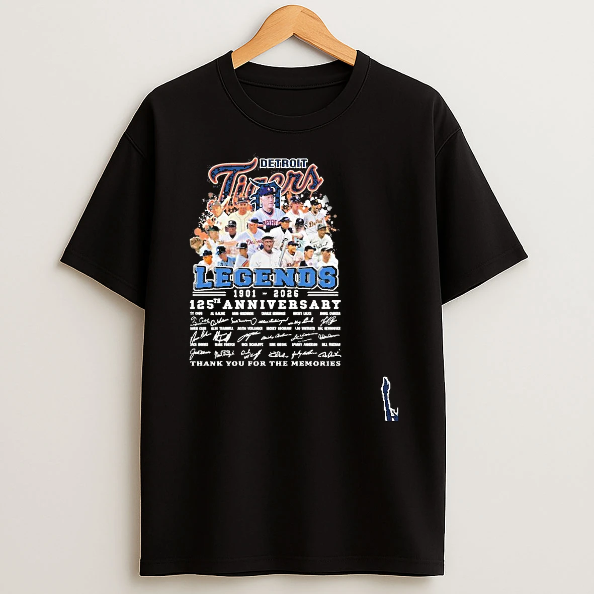 Detroit Tigers Legends Team 125th Anniversary 1901 2026 T Shirt
