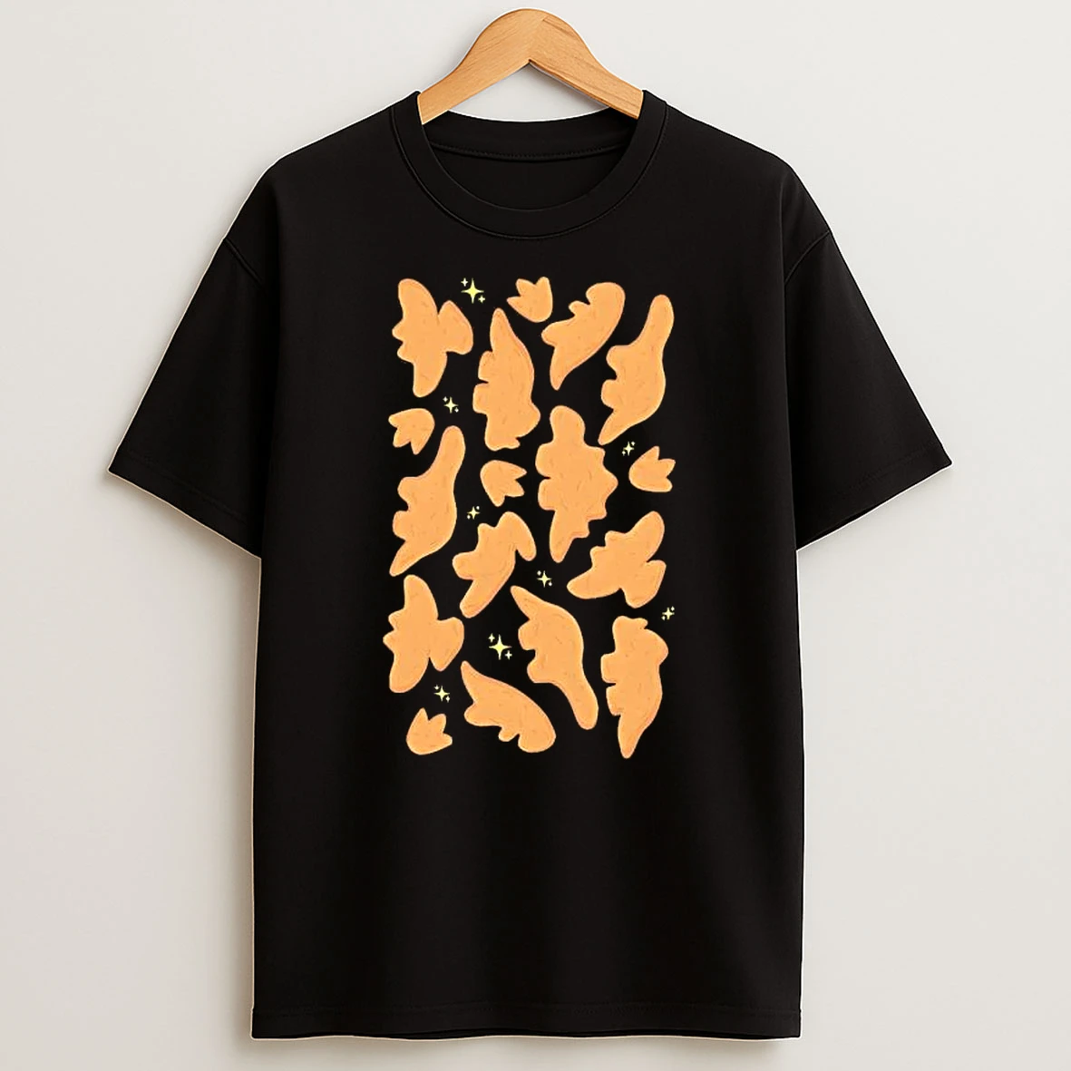 Dino Nuggies Chicken Nuggets Pattern T Shirt