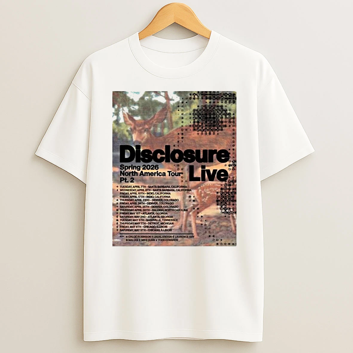 Disclosure North America Tour Spring 2026 T Shirt