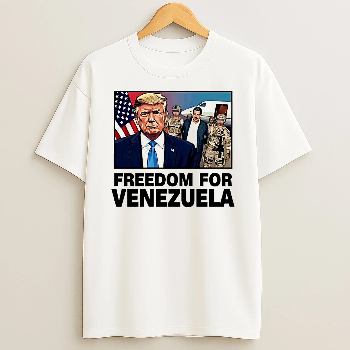 Donald Trump 2026 Operation Absolute Resolve Freedom For Venezuela Circle T Shirt