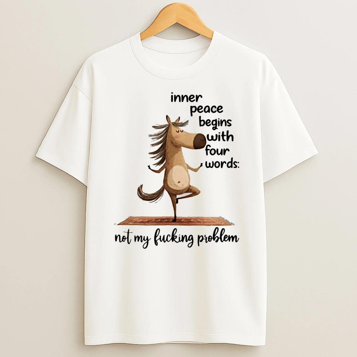 Donkey Inner Peace Begins With Four Words Not My Fucking Problem T Shirt
