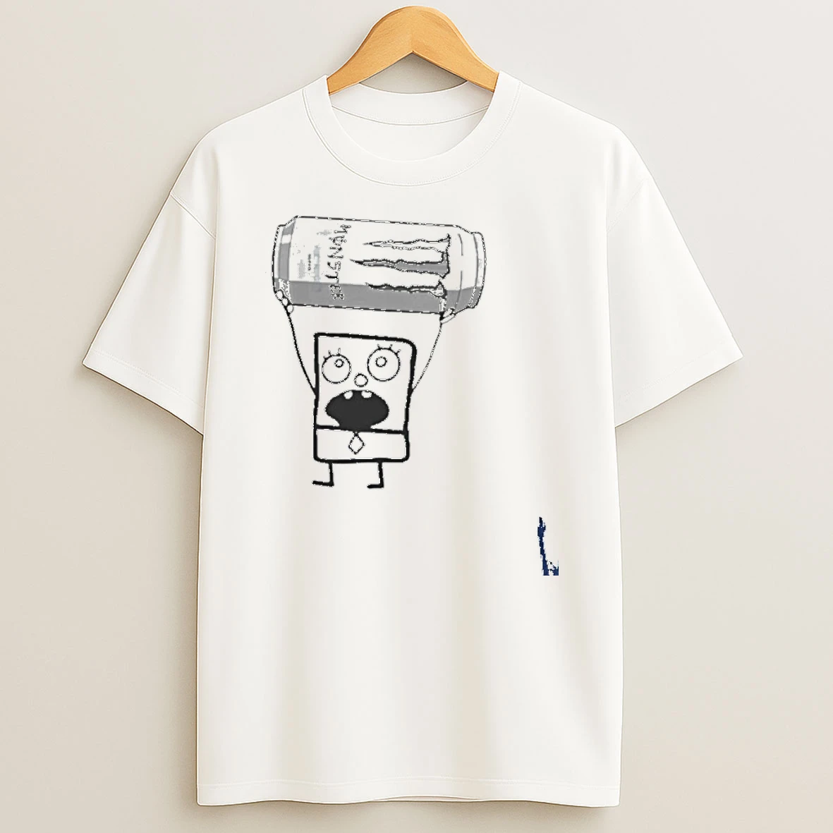 Doodlebob Holding Monster Energy Ultra Can T Shirt