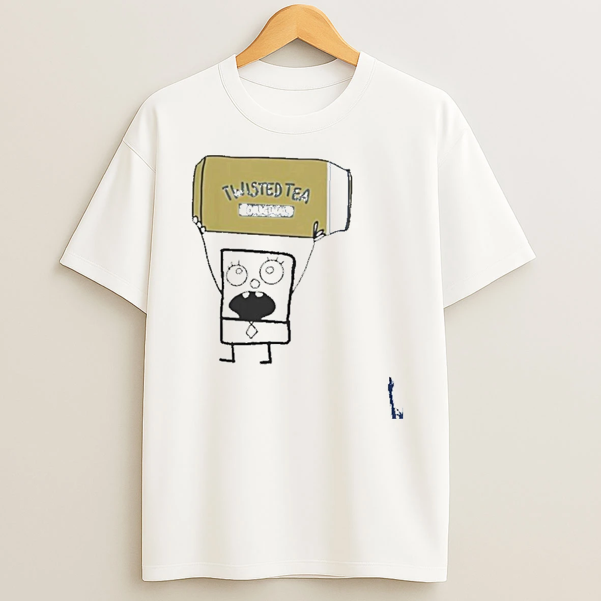 Doodlebob Holding Twisted Tea Can T Shirt