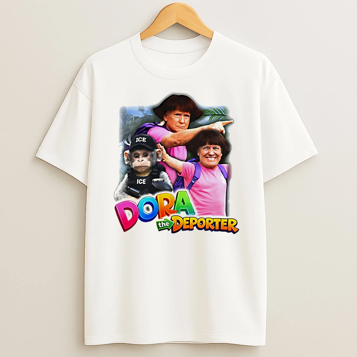 Dora The Deporter Trump And Ice Monkey T Shirt