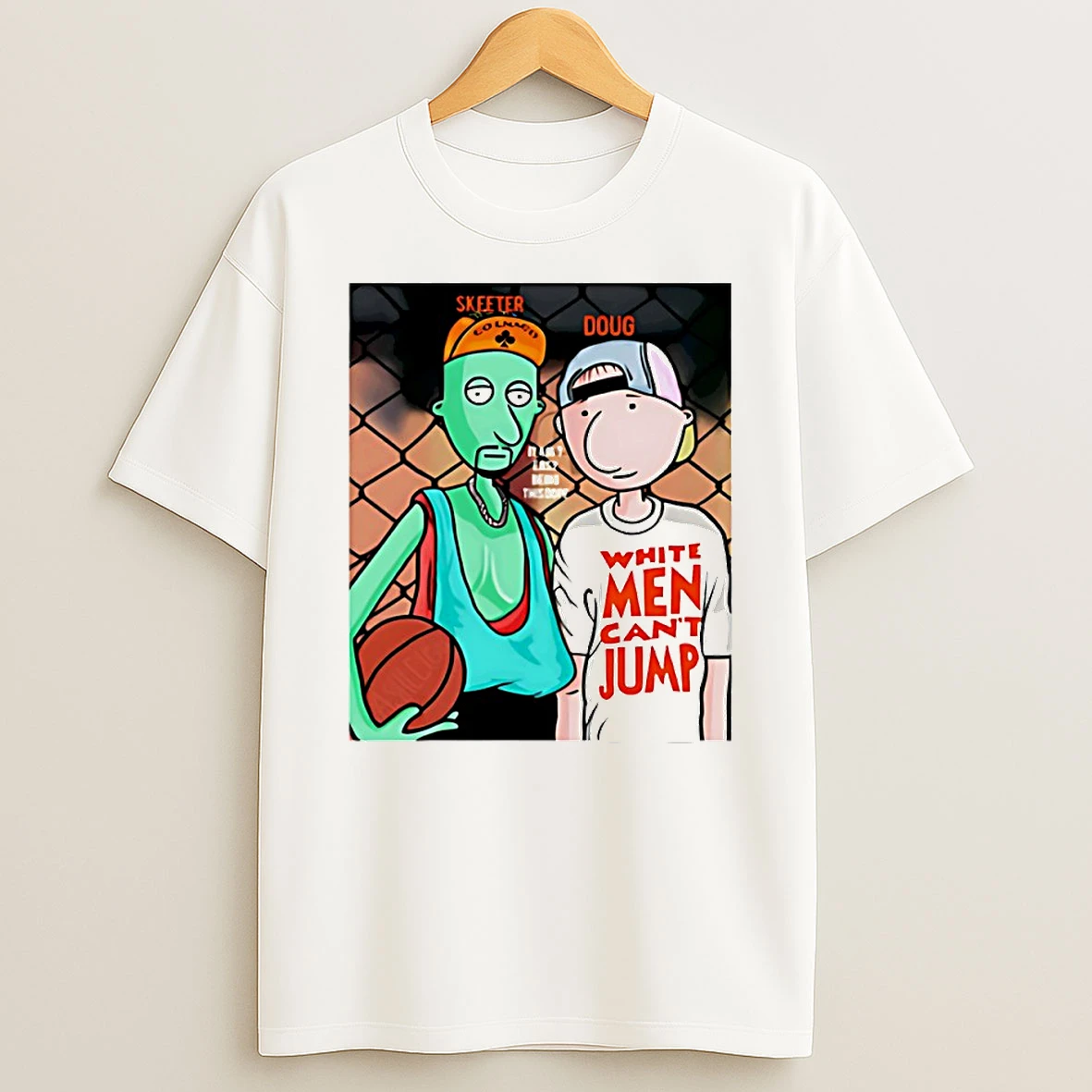 Doug White Man Cant Jump Parody Circle T Shirt
