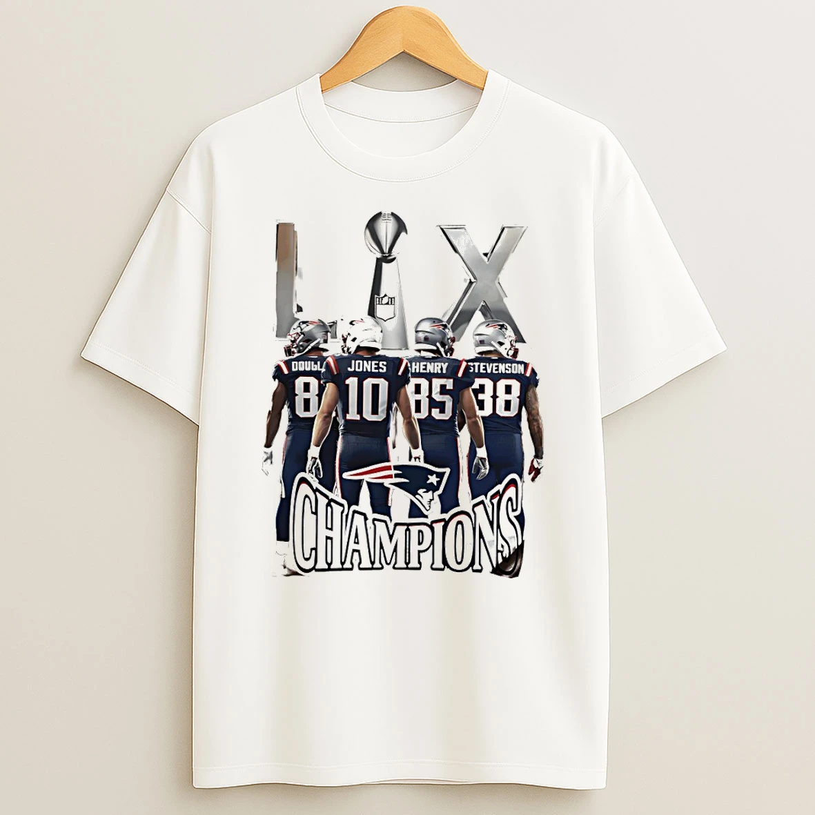 Doull Jones Henry Stevenson New England Patriots Football Super Bowl Lix 2026 T Shirt