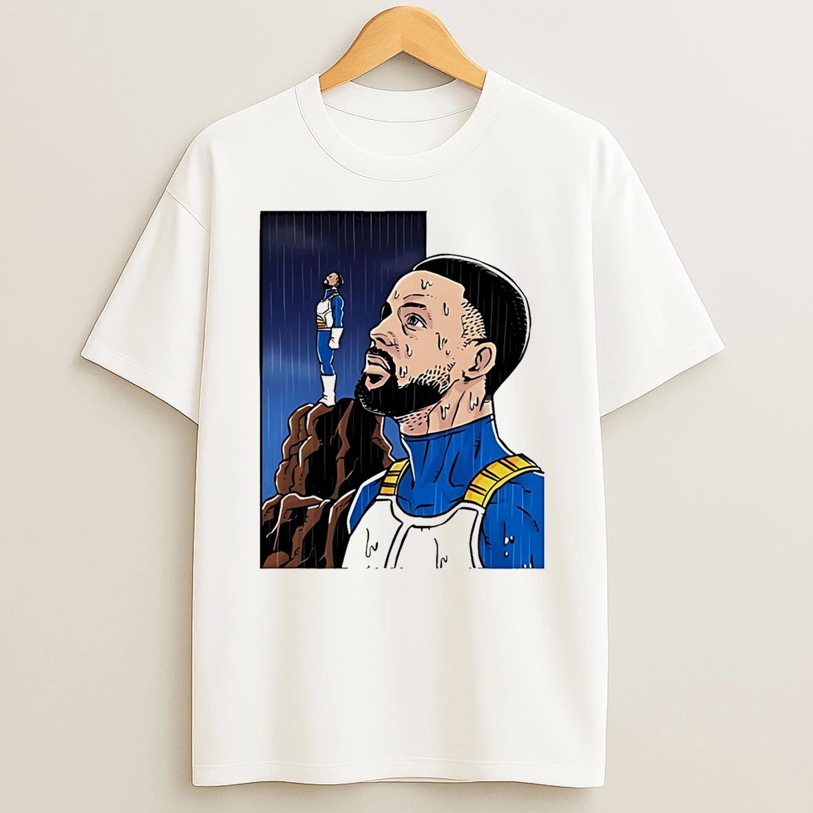 Dragon Ball Z Stephen Curry Vegeta Rainy Day Crossover T Shirt