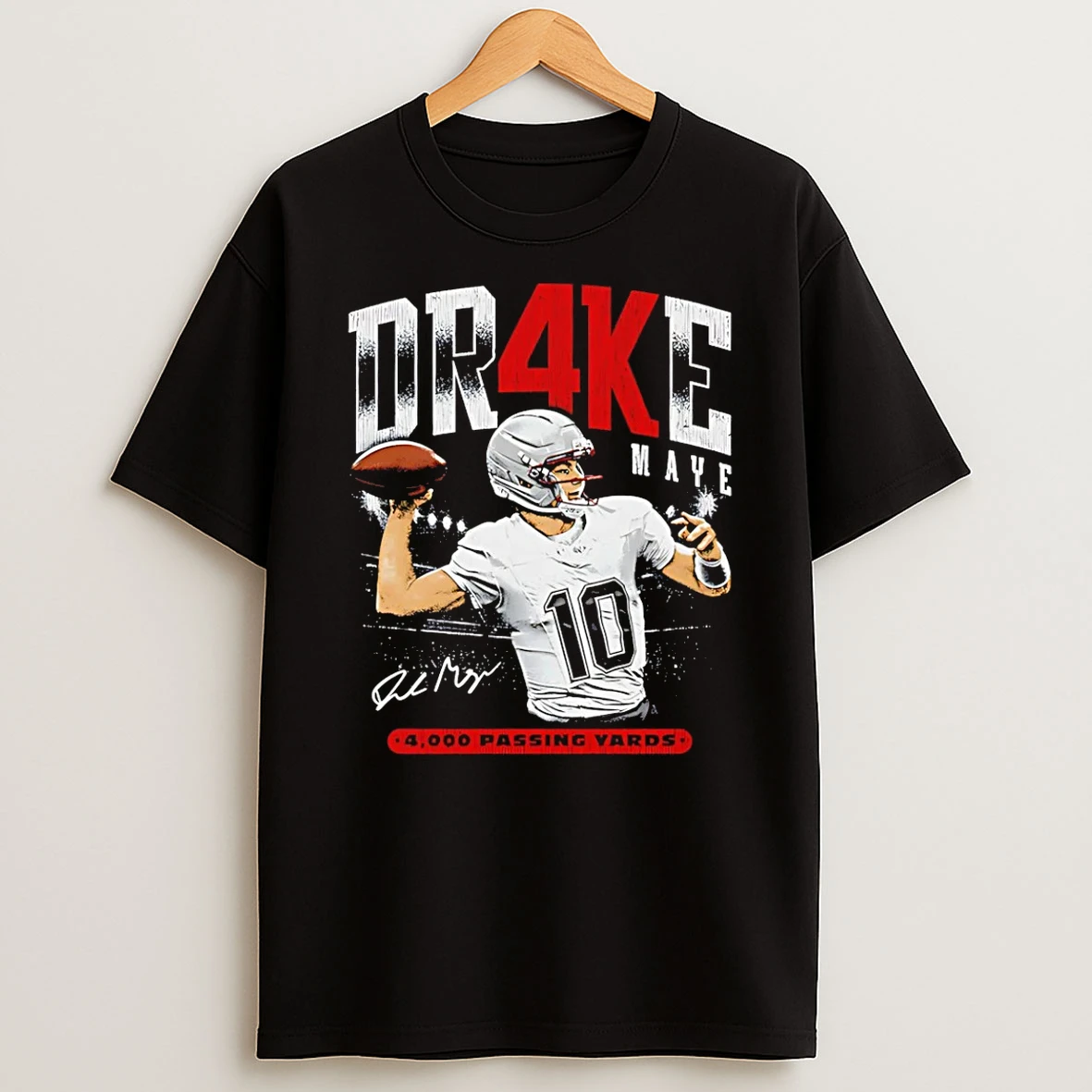 Drake Maye New England Patriots 4k Signature T Shirt