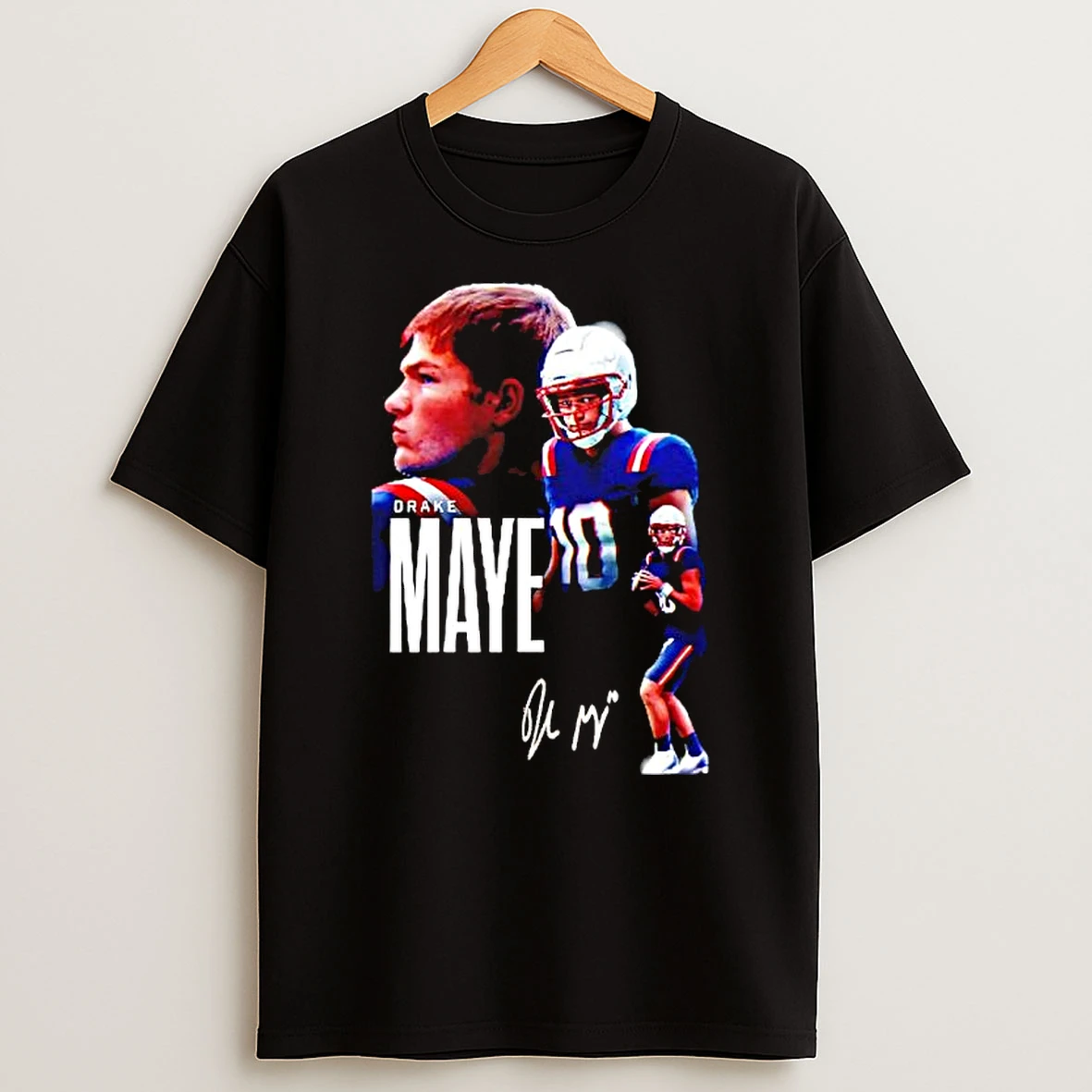 Drake Maye New England Patriots Edition Football Player T Shirt