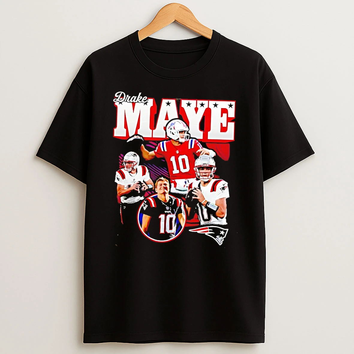 Drake Maye New England Patriots Football Nfl Quarterback Graphic T Shirt