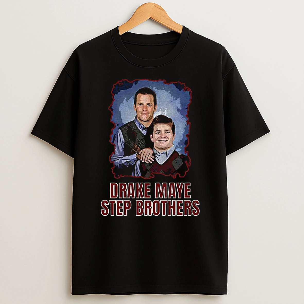 Drake Maye New England Patriots Nfl Football Step Brothers Vintage T Shirt