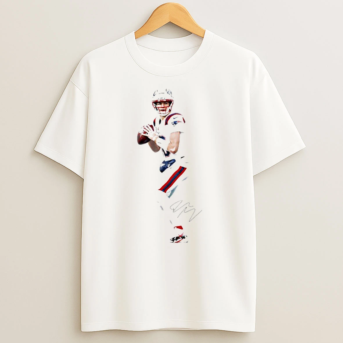 Drake Maye Perfect Game Patriots Signature T Shirt