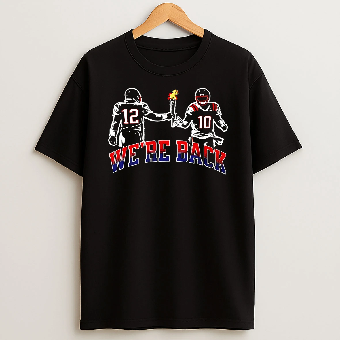 Drake Maye Vs Tom Brady Were Back New England Patriots T Shirt