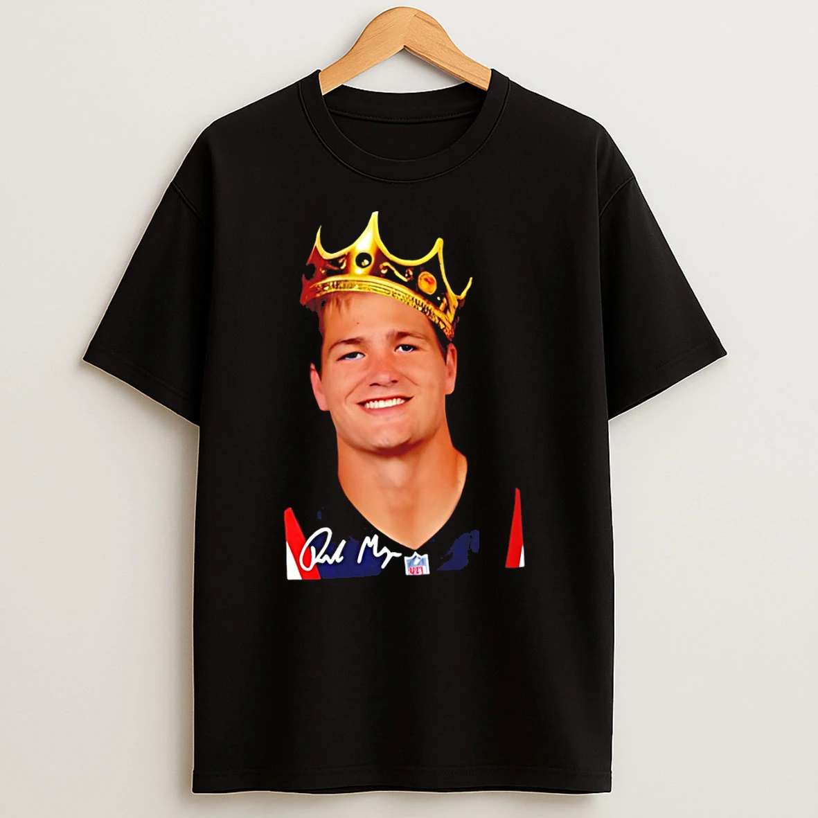 Drake Maye Crown New England Patriots Football Afc Championship Signature T Shirt